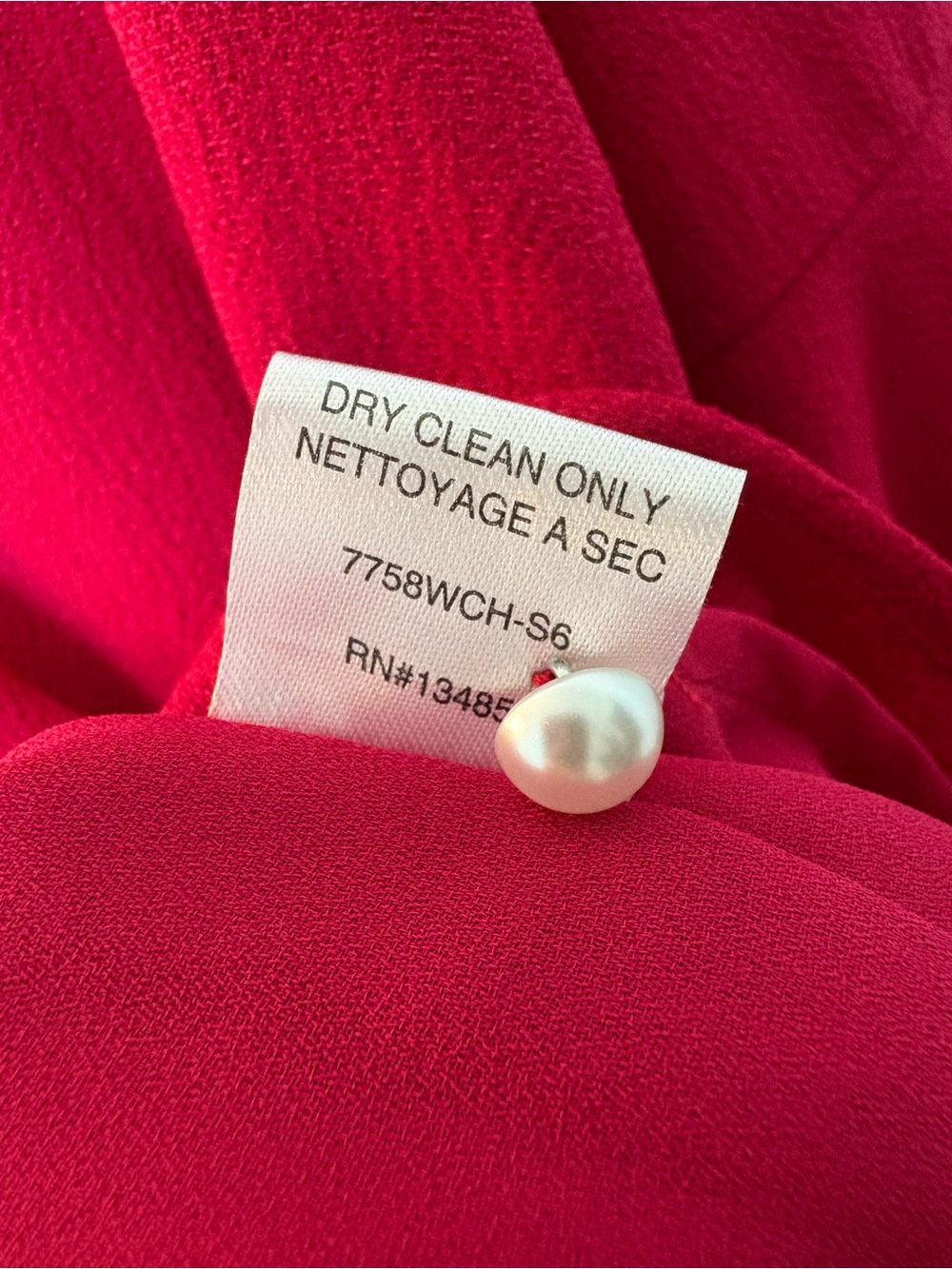 WAYF Women’s Ryan Choker Cutout Bell Sleeve Ruby Red Blouse Size 8 Sku#69 - Picture 11 of 11